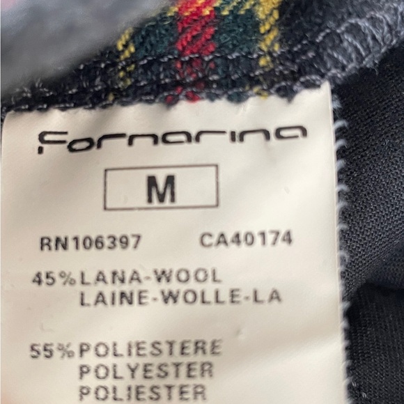 FORNARINA Italy PLAID Wool PUNK Rock GRAFFITI and BUCKLES SKIRT Size Medium - Picture 15 of 15